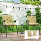 image 10 of Outsunny Set of 2 Garden Chair Cushions Seat Pad for Outdoor Use Khaki 