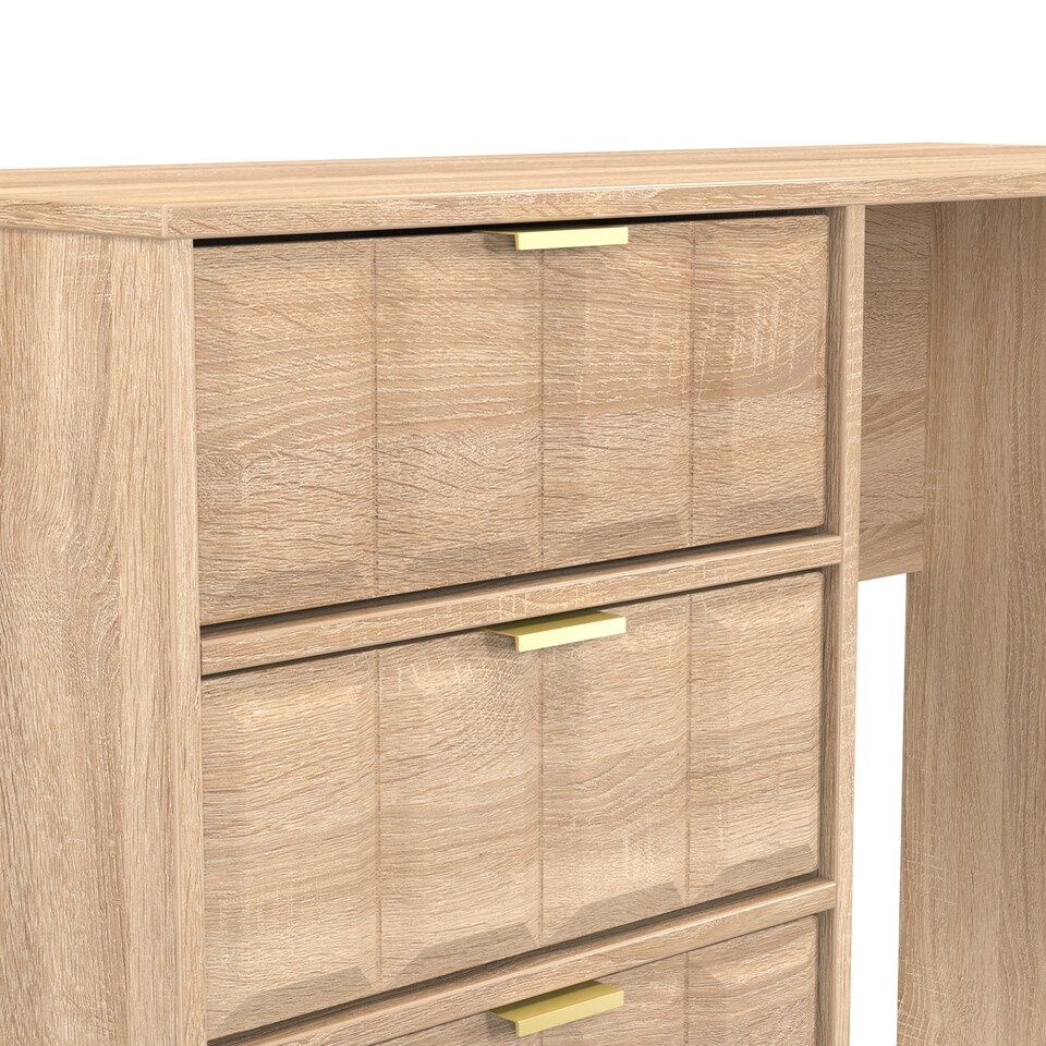 image 1 of Metro 4 Drawer Vanity in Bardolino Oak (Ready Assembled) | Brown | Bardolino Oak