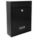 image 6 of Burg-Wachter Trent Wall Mounted Galvanised Steel Lockable Post Box - 26x34x9cm White
