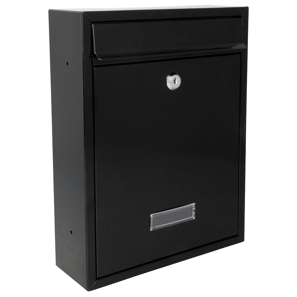 image 1 of Burg-Wachter Trent Wall Mounted Galvanised Steel Lockable Post Box - 26x34x9cm White