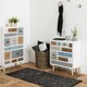 image 5 of Thais White Shabby Chic Multi Coloured 11 Drawer Chest