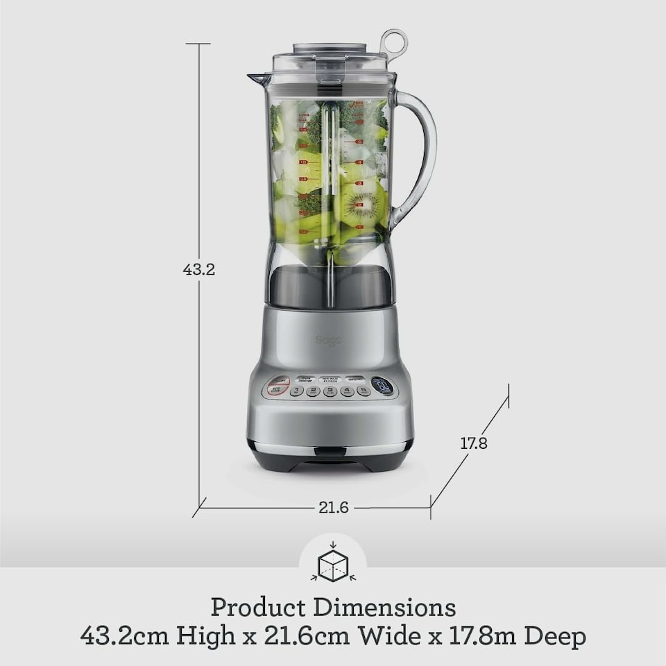 image 1 of Sage The Fresh & Furious, Blender for Smoothies and Ice Crushing, Silver