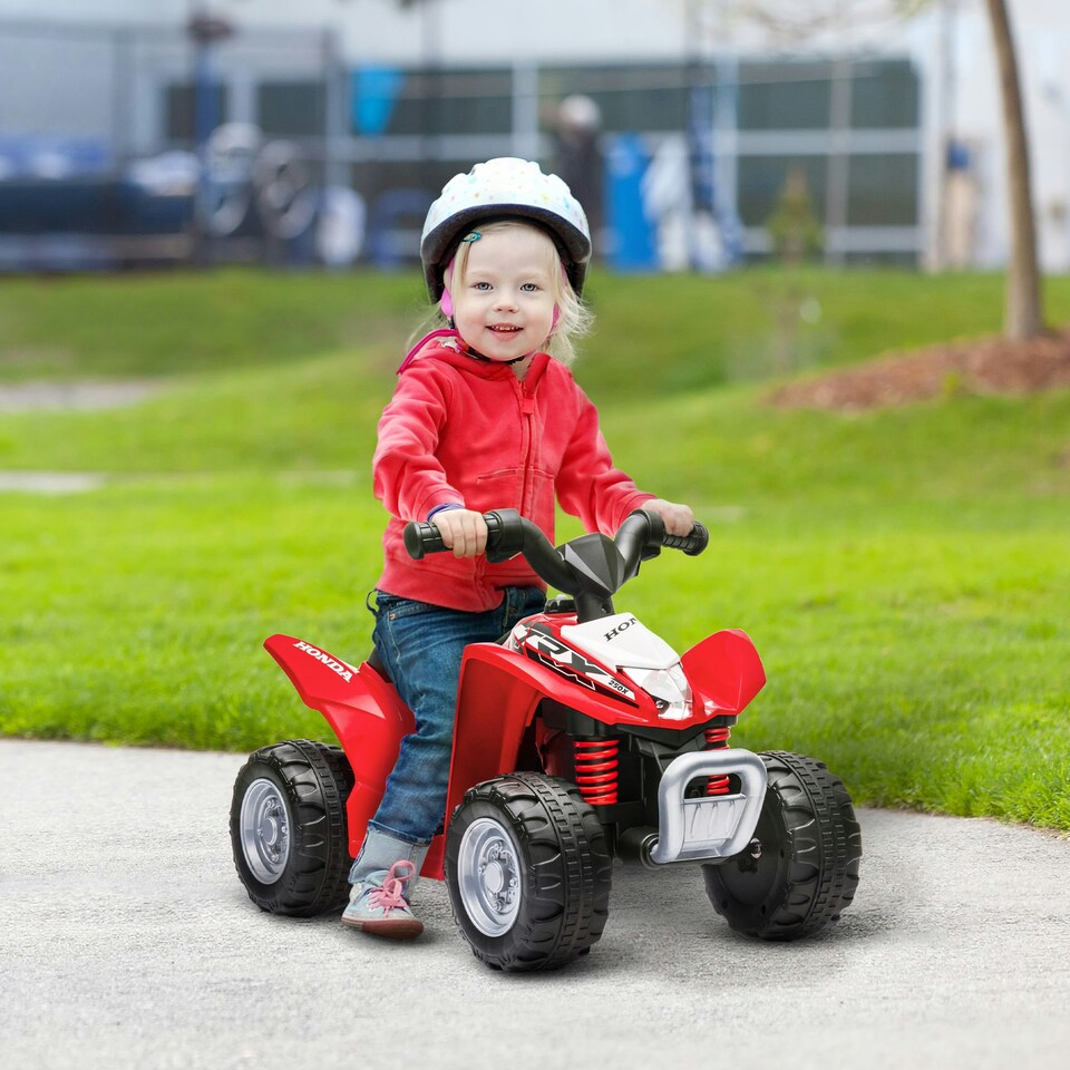 image 1 of AIYAPLAY Honda Licensed Kids Electric Quad Bike 6V ATV for 1.5-3 Years, Red