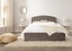 image 3 of Aurelia Winged Grey Upholstered Ottoman Bed Frame | Grey | Double