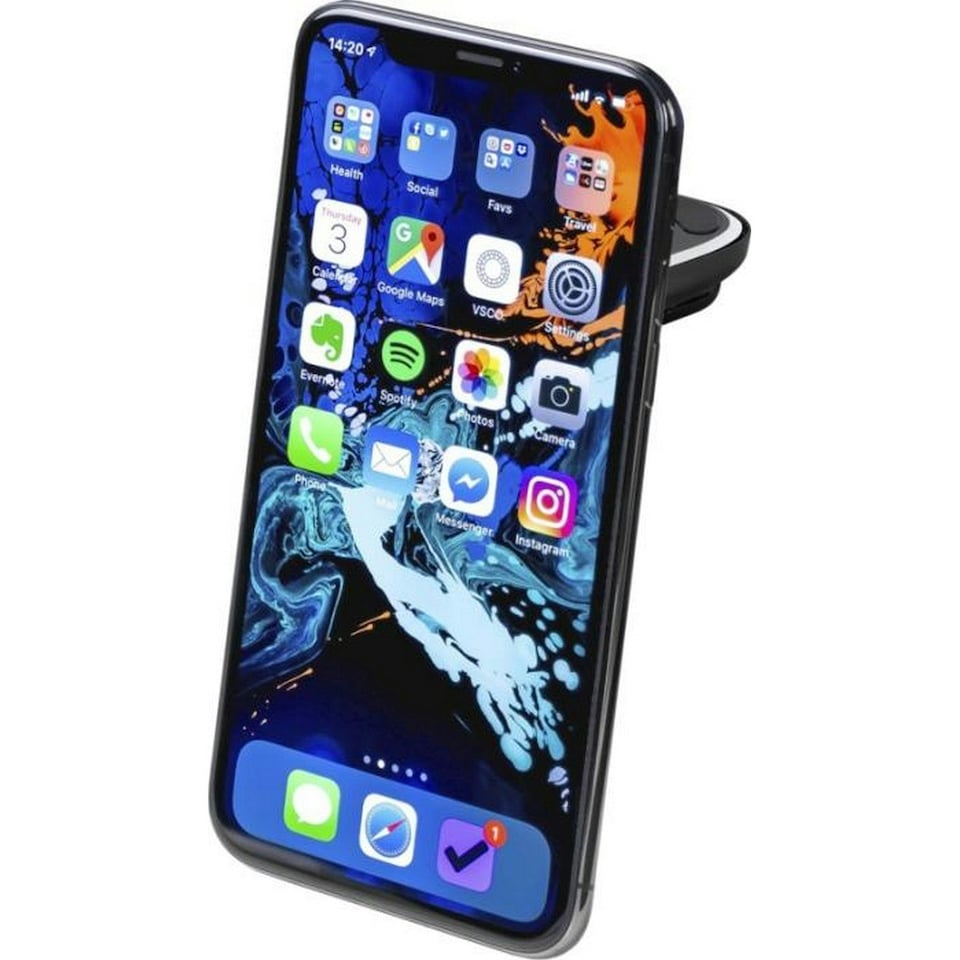 image 1 of Bullet Aero Mobile Phone Holder - Solid Black/White - One Size