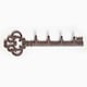 image 2 of Homescapes Ornate Vintage Key Cast Iron Wall Hook Brown | One Size