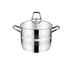 Asude Collection Stainless Steel Casserole -22 cm Casserole (4.5 Lt)