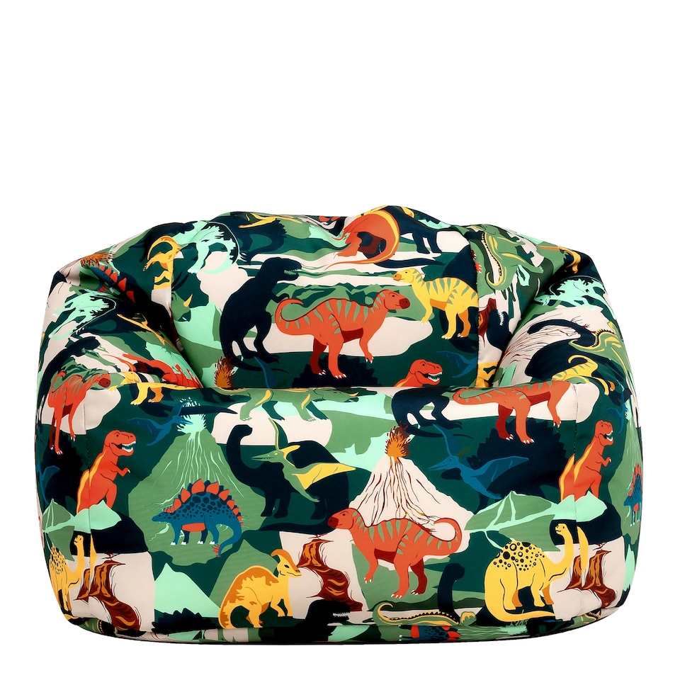 image 1 of Kids Dinosaur Bean Bag Chair Green Childrens Bean Bags | Green | Green | 1