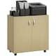 image 6 of Vinsetto 2-Tier Locking Filing Cabinet Office Storage Cabinet, Oak