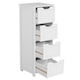 image 1 of Yaheetech Slim Wooden Floor Storage Cabinet with 4 Drawers