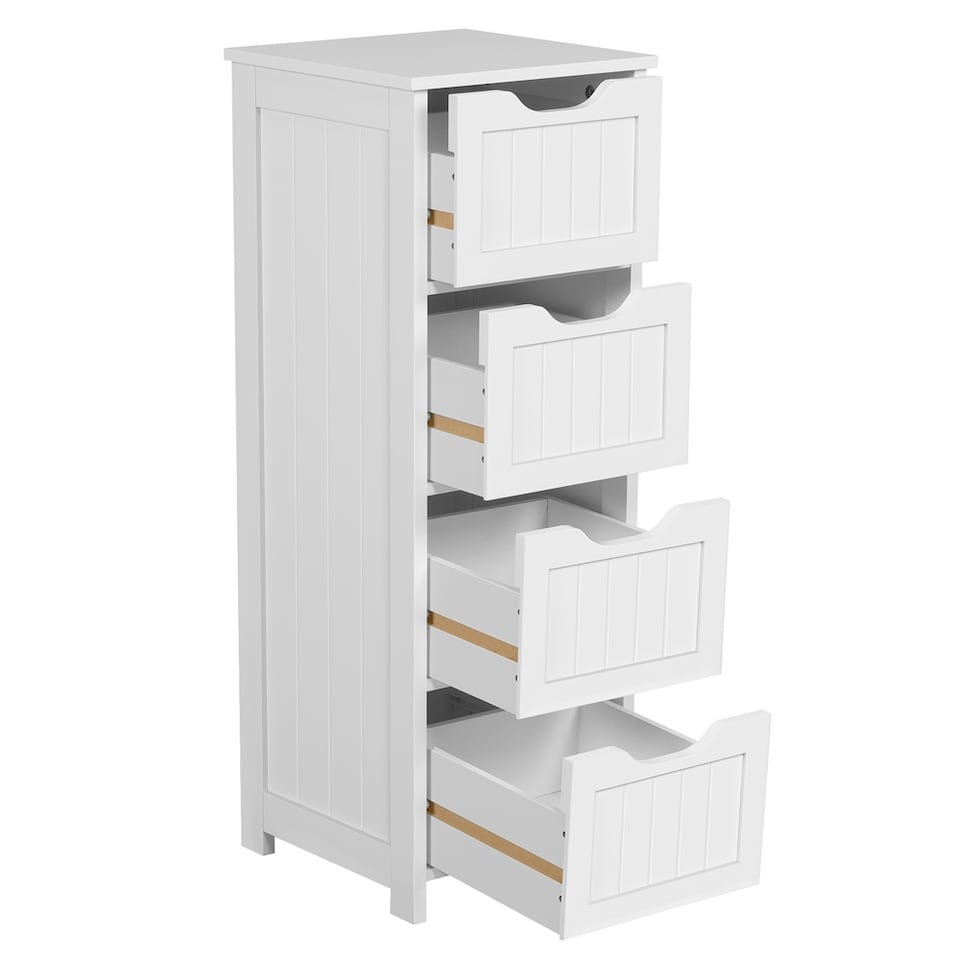 image 1 of Yaheetech Slim Wooden Floor Storage Cabinet with 4 Drawers