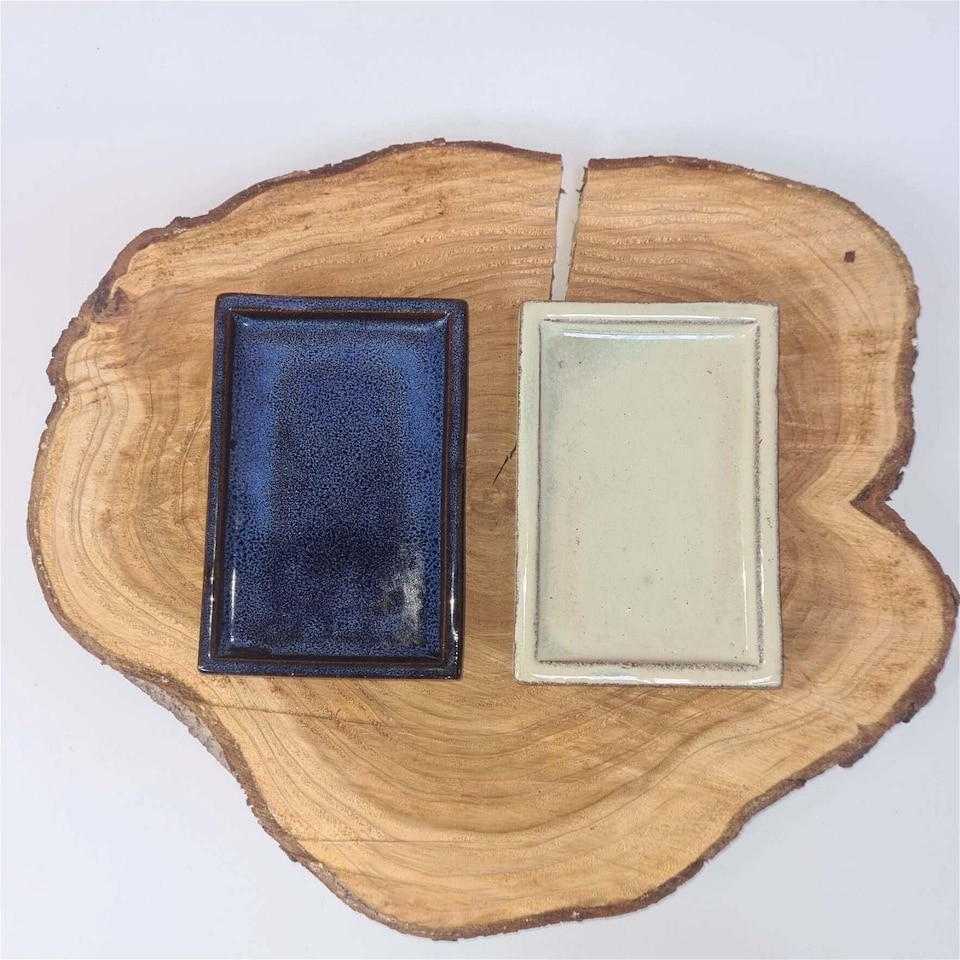 image 1 of Yorkshire Bonsai 23cm Glazed Bonsai Pot Drip Tray Rectangle