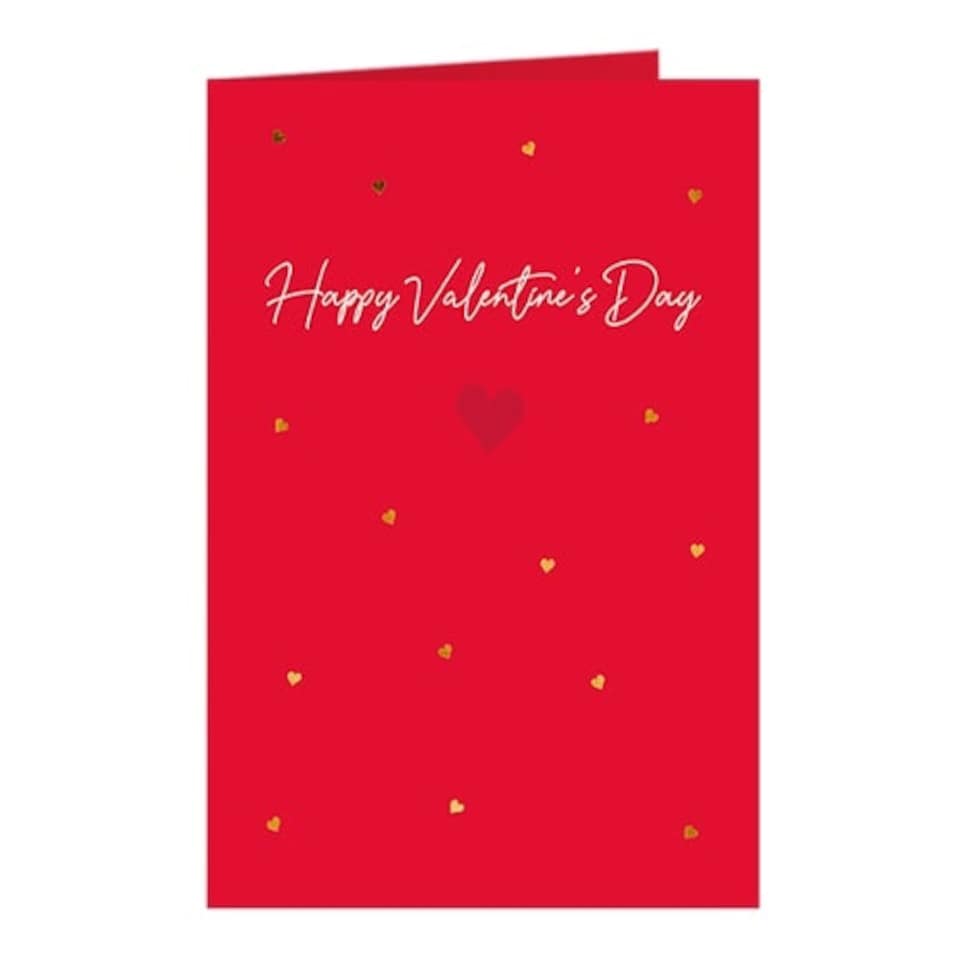 Happy Valentines Day Hearts Card with Envelope
