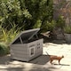 image 2 of PawHut Outdoor Cat House with Openable Top, Asphalt Roof, Window, Grey