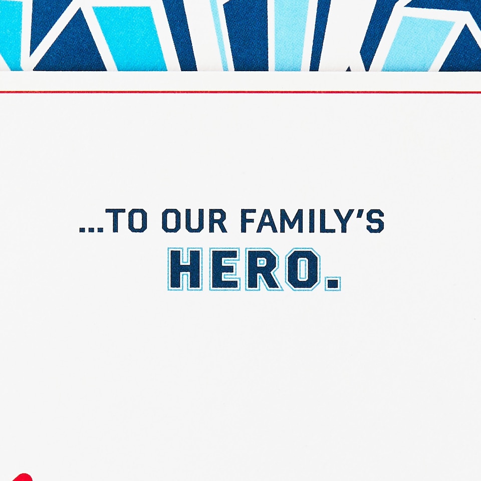 image 1 of Hallmark Musical And Light Up Father's Day Card - 3D Superman Logo