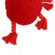 image 3 of Plush Soft Red Happy Face Dog Play Toy With Squeak & Rope Arms.