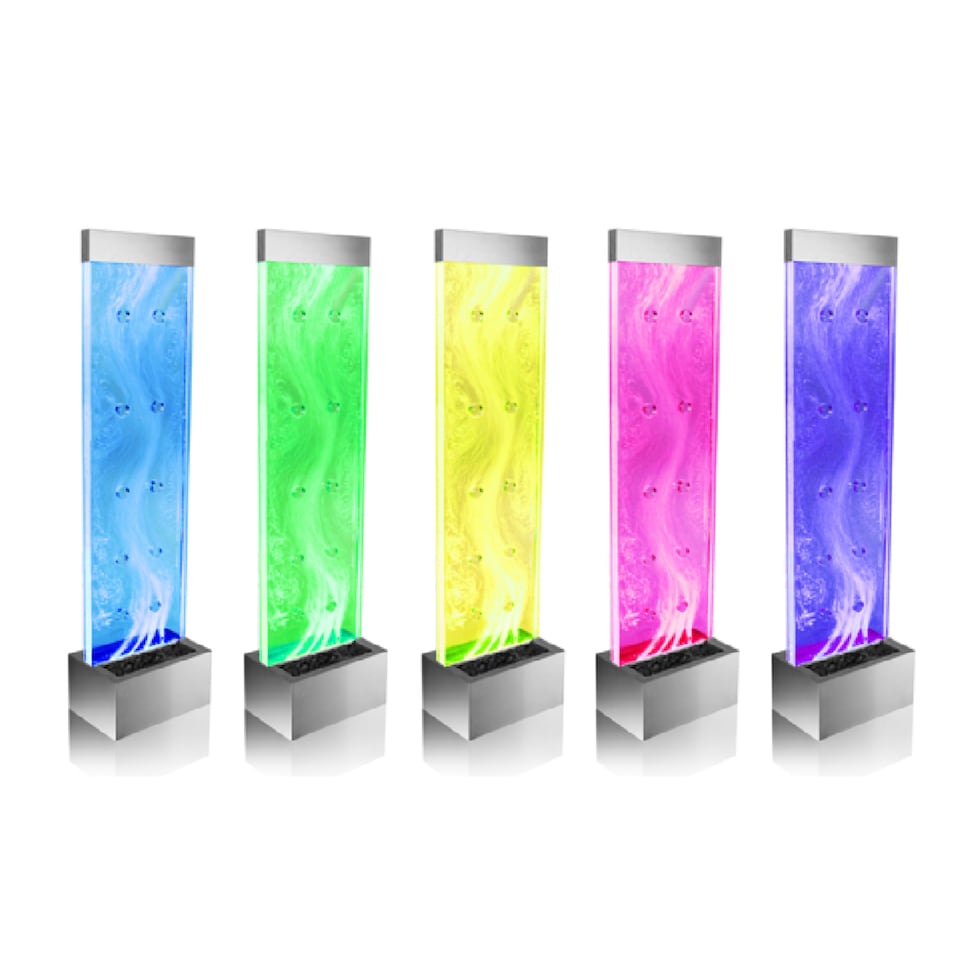 image 1 of Fluid Orion Bubble Water Wall with Colour Changing LEDs 183cm