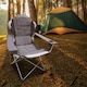 image 2 of Gr8 Garden Deluxe Folding Camping Chair Grey Black Fishing Picnic Beach Garden Patio Seat