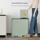 image 2 of VonHaus 60L Sage Green Kitchen Bin, Large 2 Compartment Recycling Bin (2 x 30L) Green