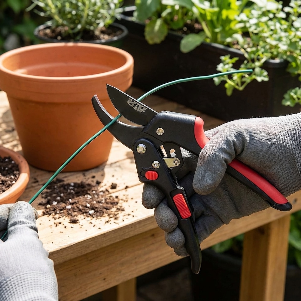 image 1 of S-FIXX Heavy-Duty 2-in-1 Ratchet Secateurs, Bypass Secateurs & Garden Pruning Shears