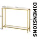 image 8 of Industrial 2 Tier Entryway Hallway Console Table With Tempered Glass Top