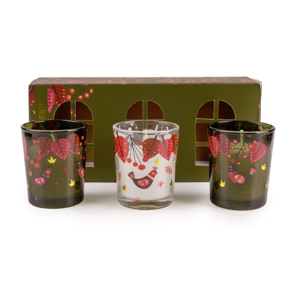 image 1 of Candlelight Set of 3 Christmas Votive Candles