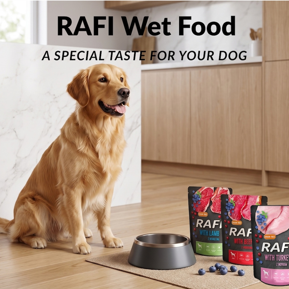 Rafi Grain-Free Wet Dog Food, Lamb, 300g Pouch - Tesco Groceries