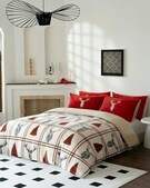 Design Natalizio: Set Copripiumino ABAKUHAUS 135x200 Bianco Neve