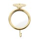 image 1 of Gold Finish Bee Wall Hook Mirror