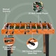 image 4 of HOMCOM Football Table Heavy Duty  84.5cm for Arcades, Pub, Game Room, 8 Rods, 2 Foosballs