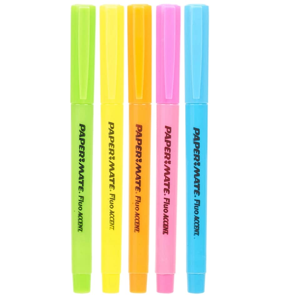image 1 of Liquid Accent Highlighters Marker Pens School Stationery Set | Multi | Multicoloured | Set of 50