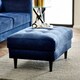 image 2 of Furniturebox Jolene Navy Blue Velvet Footstool
