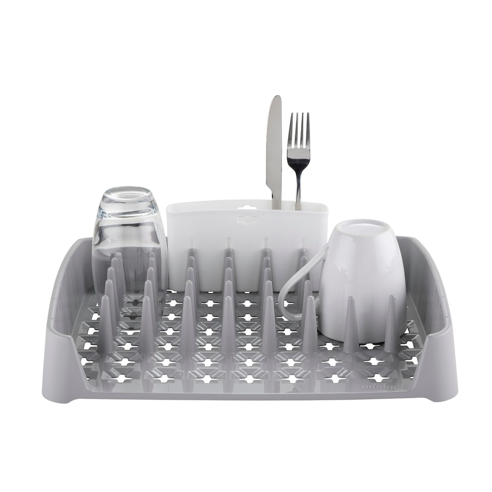 image 1 of Minky Dish Rack (Grey) & Caddy (White) Grey