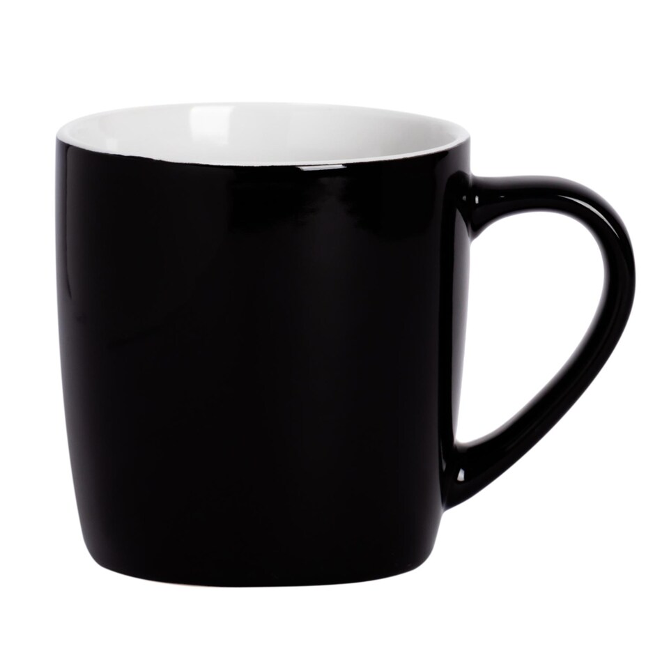 image 1 of Argon Tableware 350ml Coloured Coffee Mugs Set - Set of 6 - Gloss Stoneware Latte Cappuccino Cups Hot Chocolate Cups