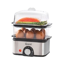 Quest 2-Tier Stainless Steel Egg Boiler & Food Steamer