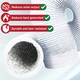 image 5 of SPARES2GO Vent Hose for Zanussi Tumble Dryer PVC Aluminium Foil Insulated Duct Outlet Pipe (4" x 2.5m)