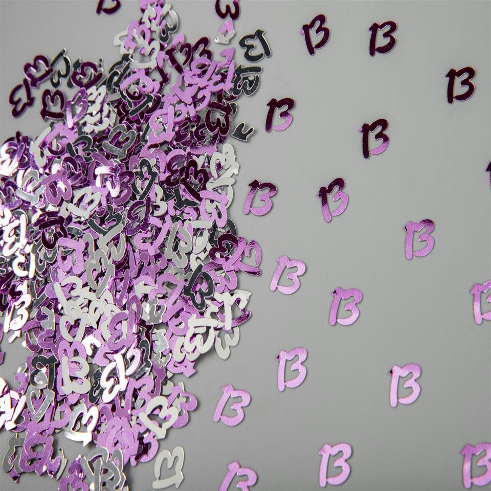 image 1 of 4 packs 13th Pink Confetti