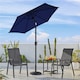 image 3 of Yaheetech 226 cm Patio Umbrella Market Umbrella with 6 Ribs Push Button Tilt and Crank Operation-Navy Blue | Blue | Navy Blue | 226 cm L × 226 cm W × 240 cm H