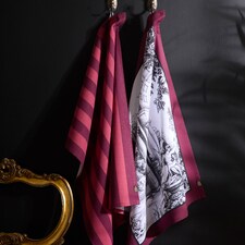 Laurence Llewelyn-Bowen Festivo Tea Towel - Cotton - 2 Pack Red