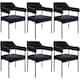 image 1 of Armchair Doe - durable fabric, black powder-coated legs, 120 kg load, 58 x 62 x 85 cm | Black | Woven fabric black/black | 6