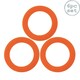 image 1 of Argon Tableware Glass Storage Jar Seals - Small - Orange - Pack of 6