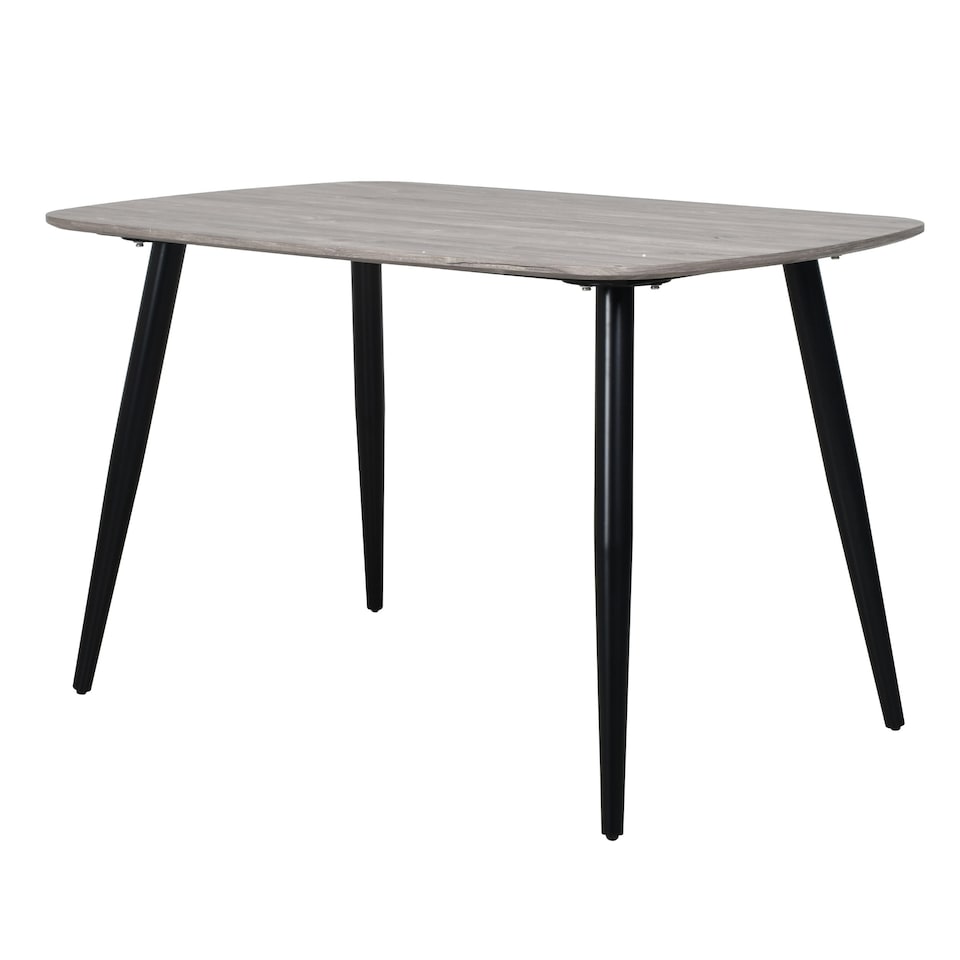 image 1 of Rectangular Dining Table 120cm - Modern 4 - 6 Seater Spacious Kitchen Table | Grey | Grey | 1
