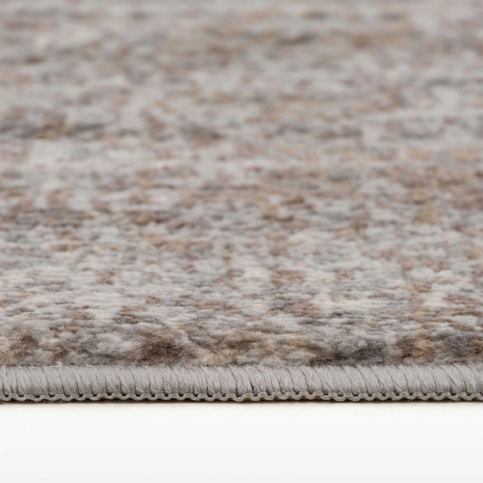 image 1 of KUKOON Neutral Beige Distressed Abstract Runner Rug 60cm x 240cm