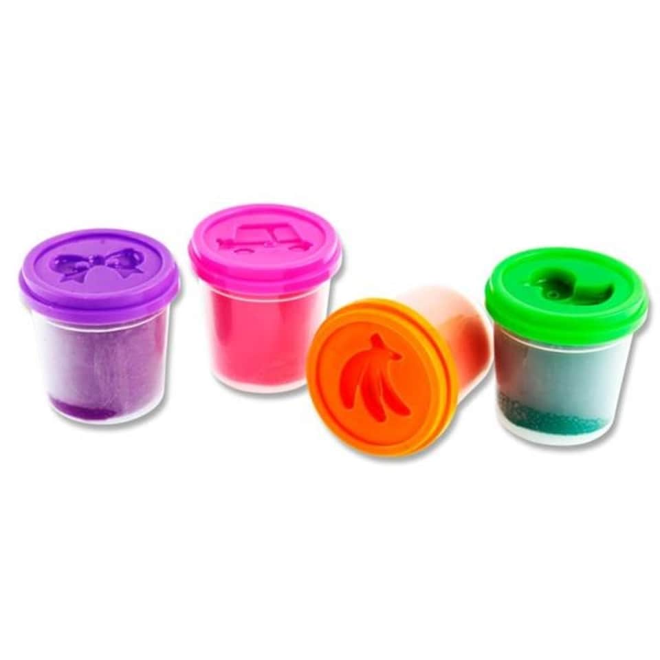 image 1 of Pack of 4 Assorted 140g Pots Moulding Clay With Mould Lid by World of Colour