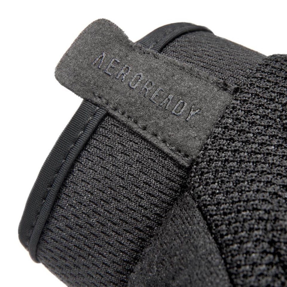 image 1 of Adidas Essential Training Gloves, Aeroready ventilated palm, padded suedette palm and secure hook-and-loop wrist. | Grey | Grey | M