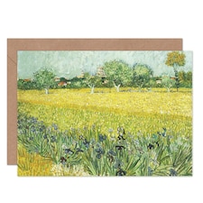 Vincent Van Gogh Field Flowers Near Arles Art Card