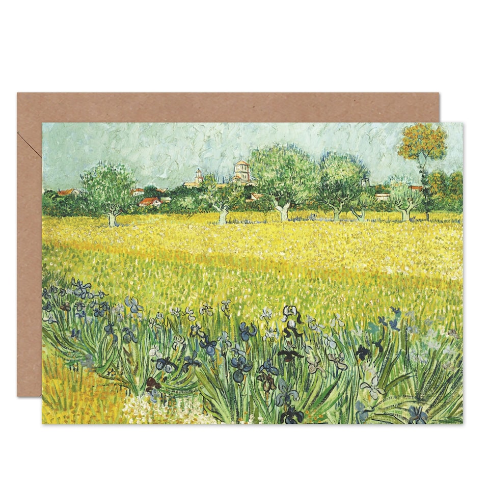 image 1 of Vincent Van Gogh Field Flowers Near Arles Art Card