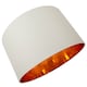 image 4 of Contemporary Cream Cotton 20 Floor/Pendant Lamp Shade with Shiny Copper Inner | Cream