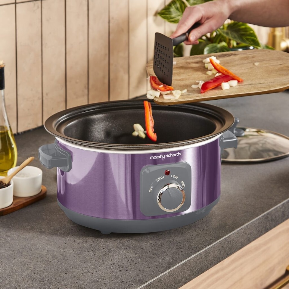 image 1 of Morphy Richards Accents Sear & Stew 3.5L Slow Cooker Purple