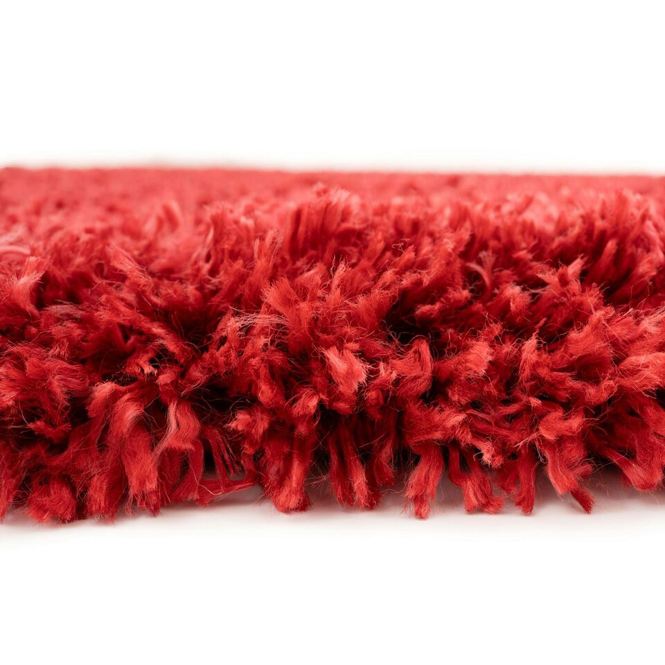 image 1 of KUKOON Red Wine Deep Pile Shaggy Living Room Area Rug 240cm x 330cm